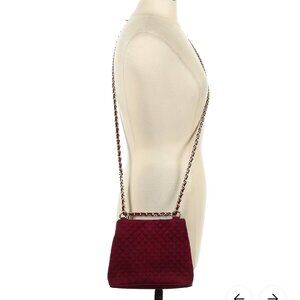 Quilted Burgundy Red Purse